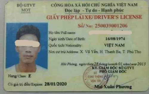 các hạng giấy phép lái xe ở Việt Nam