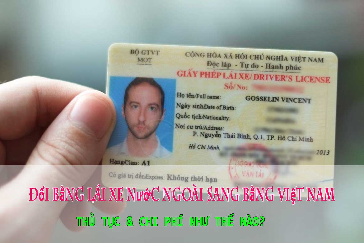đổi bằng lái xe nước ngoài sang bằng Việt Nam