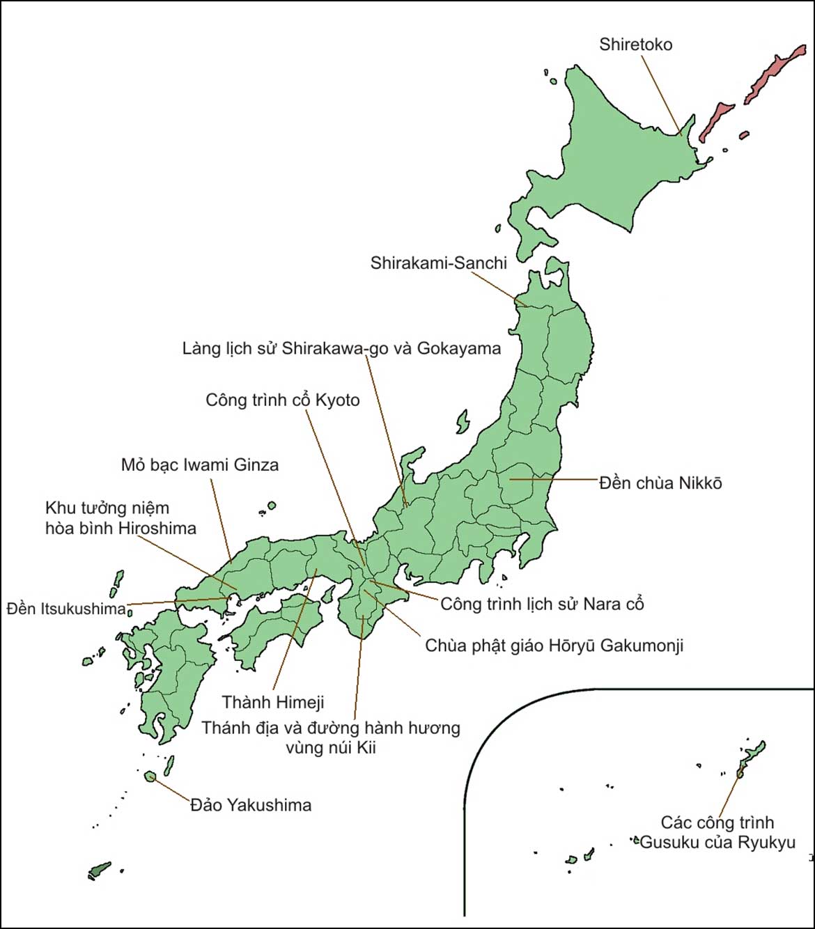 Bản Đồ Nhật Bản | Chi Tiết Các Điểm Du Lịch & Vùng Kinh Tế